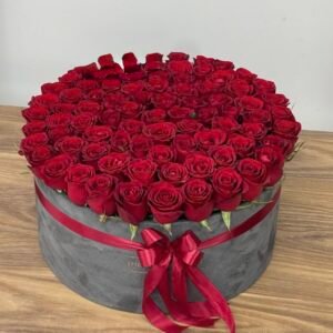100pcs Red Rose Box with Premium Velvet box