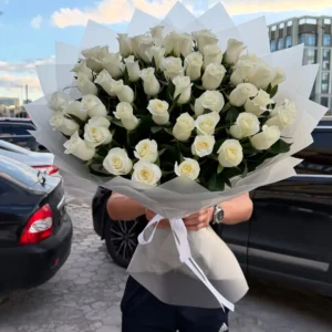 51 White Roses Bouquet
