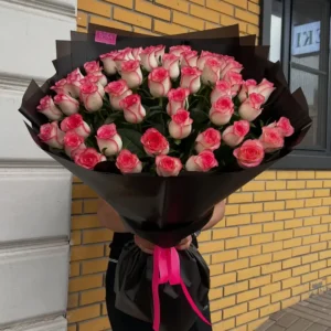 Luxury 51 Pink & White Roses Bouquet