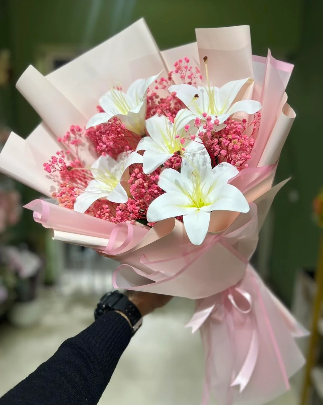 Artificial Lily Bouquet Delivery in Dhaka