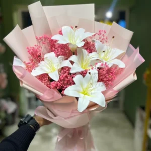 Artificial Lily Bouquet Delivery in Dhaka