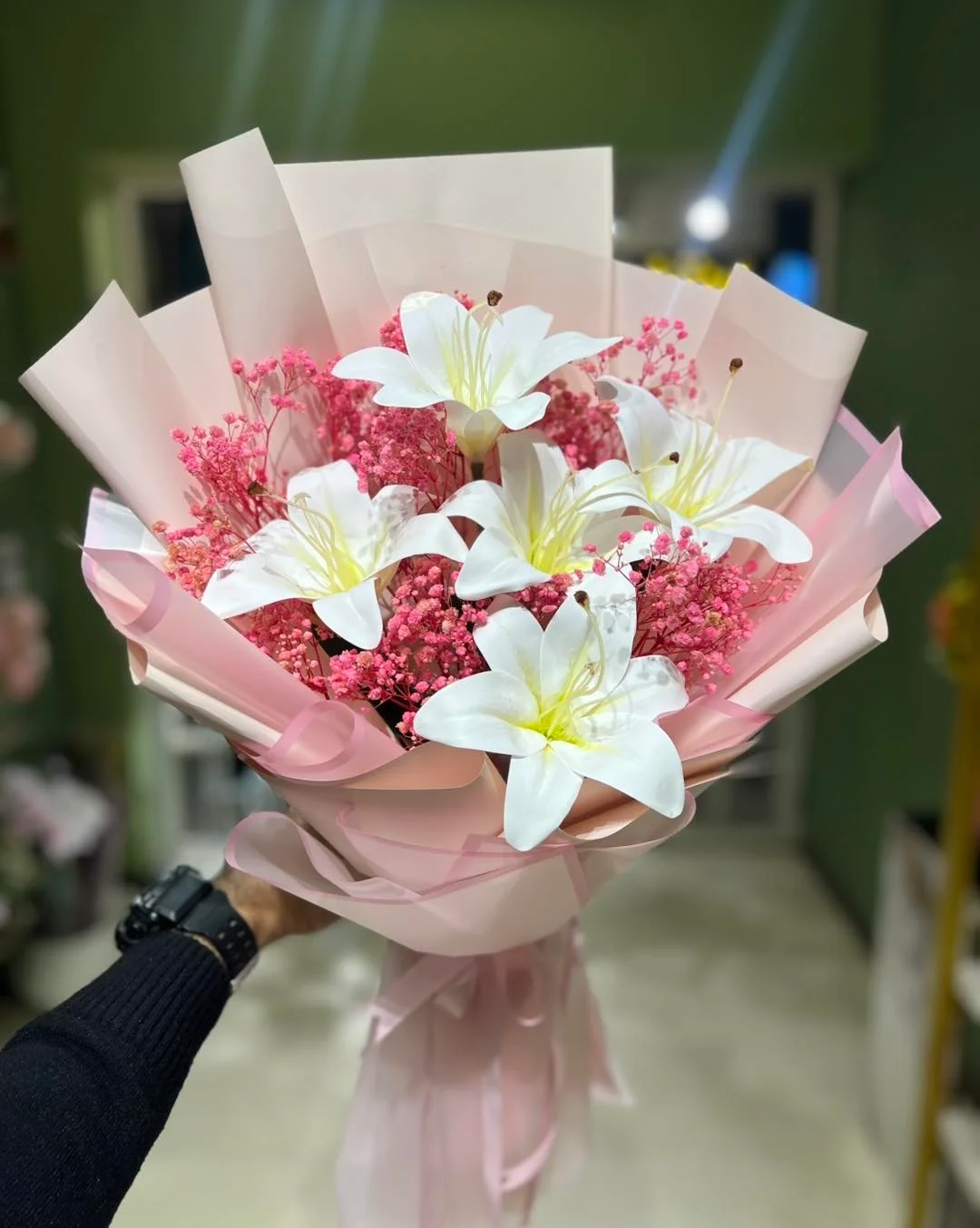 Artificial Lily Bouquet Delivery in Dhaka