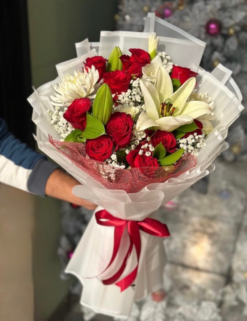 Lily and Rose Bouquet – Premium Flower Delivery Dhaka