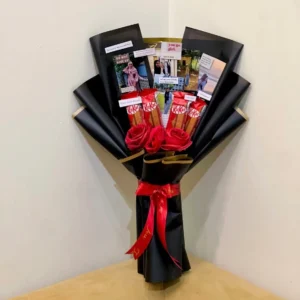 Photo Memory Chocolate & Rose Bouquet